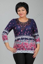 5920-47 19-70 МИСС Лида 3998 Блуза, сине-розовый