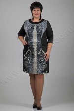 6112-21 ALMOND К4-6906 Платье, черно-серый
