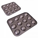 Форма для выпечки &quot;Печенье Ракушка&quot;, 12 ячеек, 35x26,5см