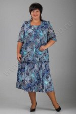 5234-12 ТАТЬЯНА 2.9941 Платье-двойка, синий