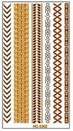 Золотые татуировки 10*6 см