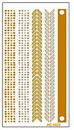 Золотые татуировки 10*6 см