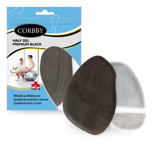 CORBBY- HALF GEL Premium  полустелька гелевая черная, черный, 1455