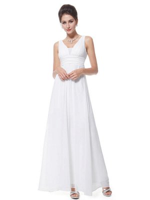 Элегантное шифоновое платье с глубоким V-образным вырезом