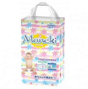 Подгузники детские одноразовые "Maneki Fantasy" размер XL, 1