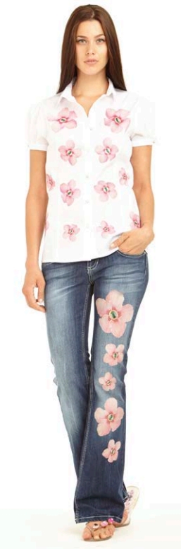 Джинсы JEANS BELL-BOTTOM NO DECOR 98%CO 2%EA
