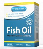 Омега 3 (Рыбий жир) VPLab Fish Oil 1000мг - 60 капсул