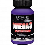 Омега 3 (Рыбий жир) ULTIMATE NUTRITION - 90 капсул