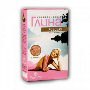 Глина розовая косметическая 100 г, "МедикоМед®", коробочка