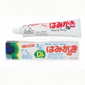 000357 "Fudo Kagaku" "Binotomo salt" Зубная паста для защиты от кариеса и зубного камня отбеливающая солёная 120г 1/30