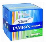 TAMPAX Compak Тампоны женские гигиенические с аппликатором Super Duo 16шт