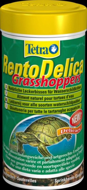 Tetra ReptoDelica Grasshoppers лакомство для водных черепах (кузнечики) 250 мл