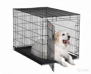Клетка MidWest iCrate для собак 124х76,5х81,5h см, 1 дверь, черная