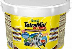 TetraMin XL корм для всех видов рыб крупные хлопья 10 л (ведро)