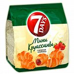 7DAYS®️ Мини-круассаны с начинкой &quot;Клубника&quot;, 105 г