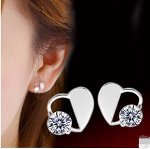 Серьги из стерлингового серебра украшенные искусственными камнями