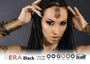 Декоративные цветные контактные линзы (Dreamcon) HERA Black Dioptr (2 линзы)