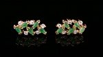 Серьги хризопраз косичка