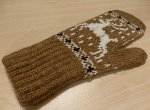 Варежки согревающие из верблюжьей шерсти, детские.