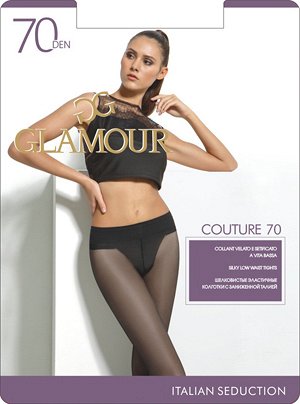 Шелковистые эластичные колготки GLAMOUR Couture 70 с заниженной талией