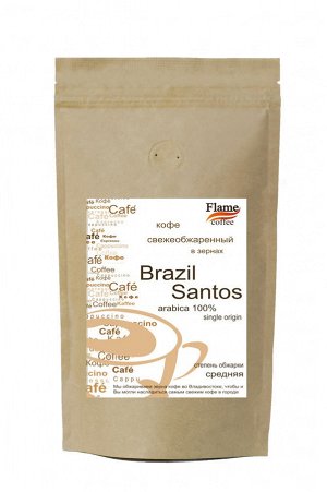 Зерновой кофе Бразалия Сантос  арабика 100%
