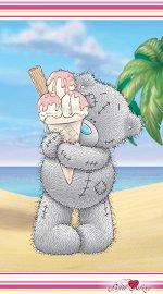 508951/1 Полотенце махровое 50*90 Голубоносый Teddy с мороже
