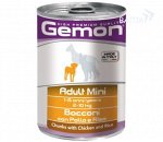 Gemon Dog Mini консервы для собак мелких пород кусочки курицы с рисом 415г