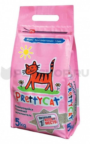 PrettyCat наполнитель комкующийся для кошачьих туалетов "Euro Mix"  5 кг с ароматом алоэ