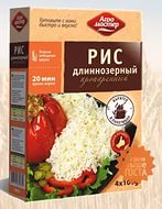 Рис длинный пропаренный вар.пакет  АГРОМАСТЕР 0,4 кг.(4*100)
