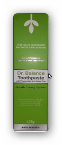 Зубная паста Доктор Баланс для укрепления и отбеливания зубов, c экстрактом зеленого чая и фитонцидов 125гр