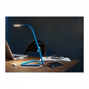 90321394 ХОРТЕ
Рабочая лампа, светодиодная, синий, серебристый
USB и розетка