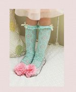 Гольфы ажурные мята