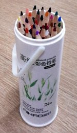 Набор цветных карандашей в тубе, 24 цв
