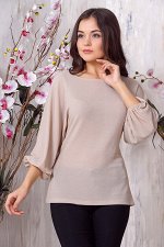 Блуза 253. Бежевый. Блестки