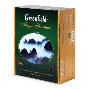 Чай Особенный чай GREENFIELD "Magic Yunnan" со знаменитой высокогорной китайской плантации поражает неожиданным сочетанием двух изысканных вкусовых нот: «дымного» аромата и легкого оттенка чернослива.