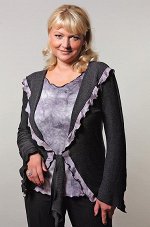 12489 блуза &quot;Бэтти&quot;
антрацит/батик