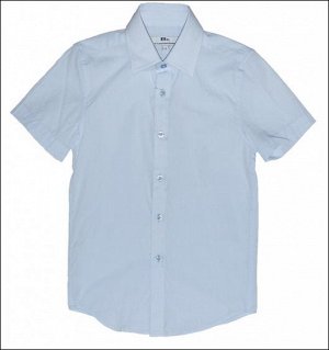 1670 Рубашка классика короткий рукав голубой (мальчики)