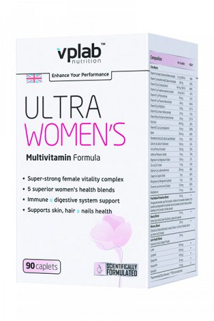 Витаминно-минеральный комплекс для женщин Vplab Ultra Women's Multivitamin Formula 90 каплет