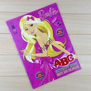 ABC Барби Книжка с наклейками и раскрасками,26*19см