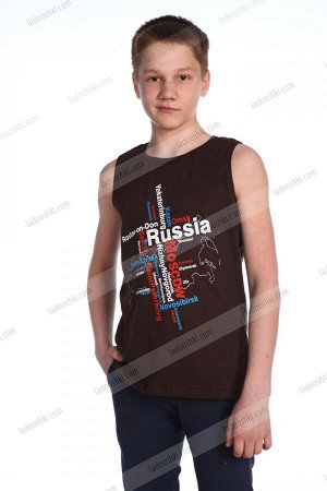Майка с широким плечем " города"