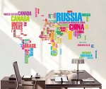 наклейка географические карты