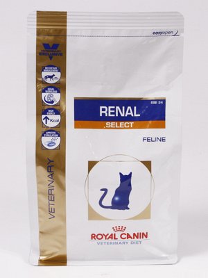 Royal Canin RENAL SELECT FELINE (РЕНАЛ СЕЛЕКТ ФЕЛИН)диета для кошек с пониженным аппетитом при хронической почечной недостаточности. Крокет