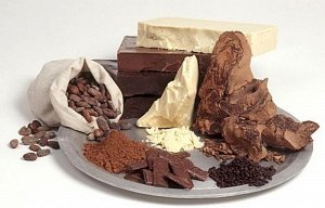 Натуральные какао-бобы в шоколаде