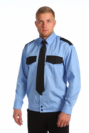 Рубашка охранника на резинке длинный рукав