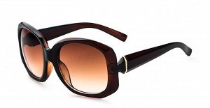 Солнцезащитные очки коричневые с граненой дужкой