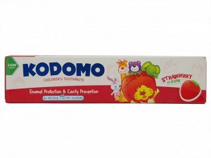 LION "Кодомо" Зубная паста  80гр "Клубника" (Strawberry) /144шт/ Таиланд, (англ.версия)