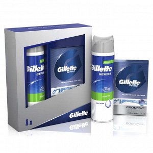 Gillette TGS# набор (Пена д/б Sensitive Skin 250ml + Лосьон п/б Cool Wave 100ml)