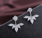 Серьги из стерлингового серебра украшенные искусственными камнями
