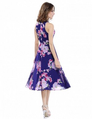 Легкое воздушное платье с цветочным рисунком