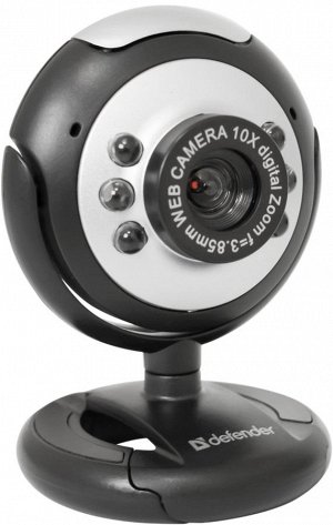 Веб камера Веб камера Defender 0.3МПикс C-110, универс. крепление, box-50 63110